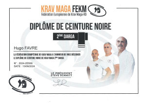 Diplôme ceinture noire 2ème Darga