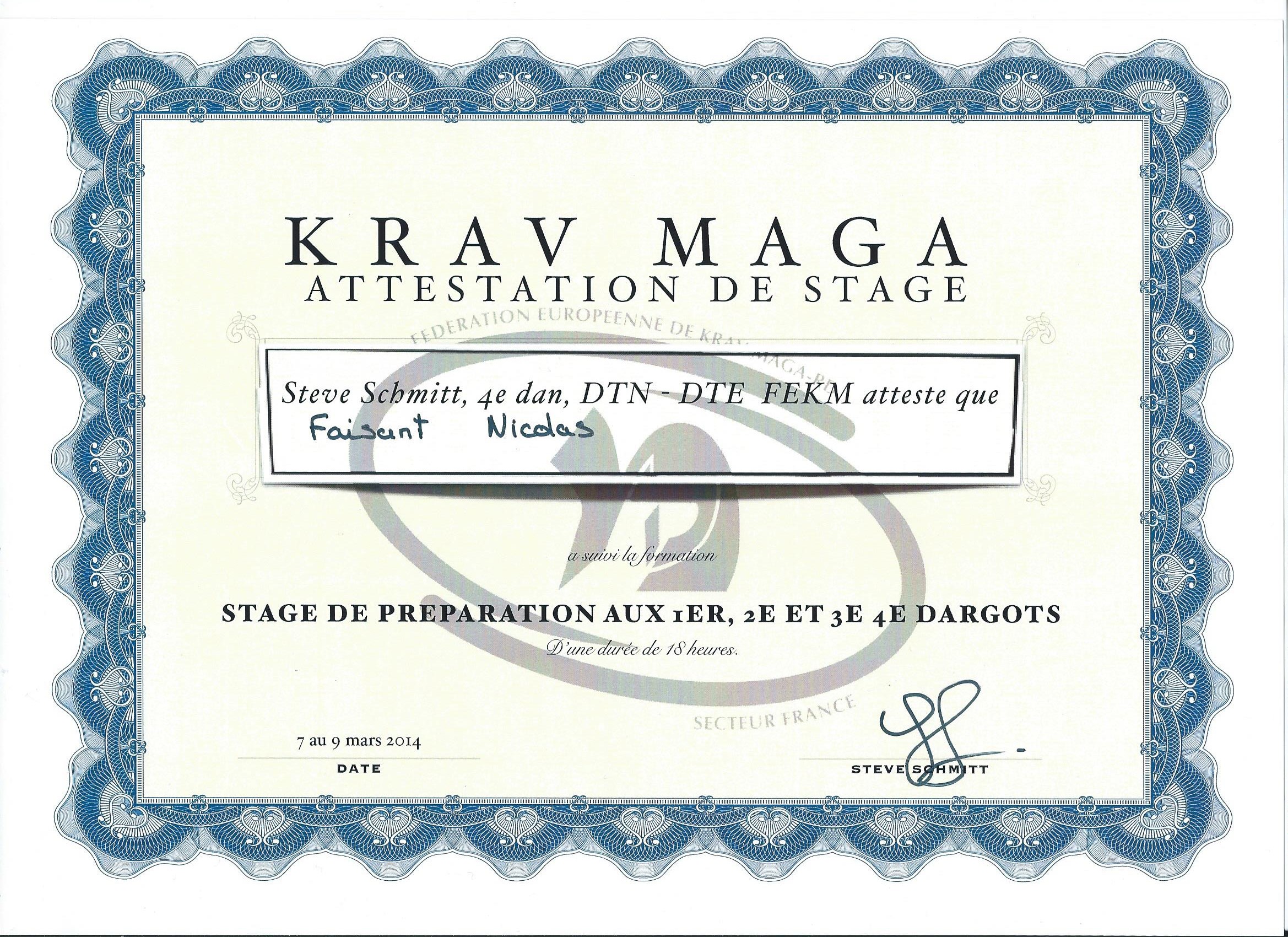 Stage Ceinture Noir 2014